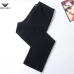 Armani Style Men's Dark Navy Denim Jeans, Embroidered Logo Pocket Straight Fit Stretch Business Casual Pants #B67404