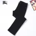 Burberry Style Men's Black Denim Jeans, Embroidered Logo Pocket Slim Stretch Business Casual Long Pants #B67403