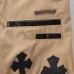 Chrome Hearts Checkered Cross Patch Denim Straight Pants, Khaki #B68038