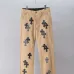 Chrome Hearts Checkered Cross Patch Denim Straight Pants, Khaki #B68038