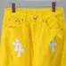 Chrome Hearts Cross Patch Straight Denim Jeans, Yellow #B68036