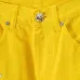 Chrome Hearts Cross Patch Straight Denim Jeans, Yellow #B68036