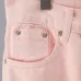 Chrome Hearts Cross Patch Straight‑Leg Denim Pants, Pink #B68037