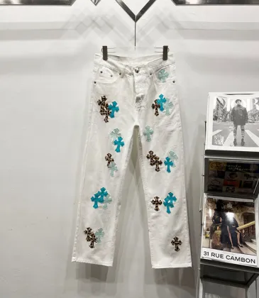 Chrome Hearts Jeans for Men White #A53720 Chrome Hearts Jeans for Men White #A53720