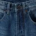 Gucci Side Web Stripe Vintage Wash Straight Leg Denim Jeans, Blue #B67637