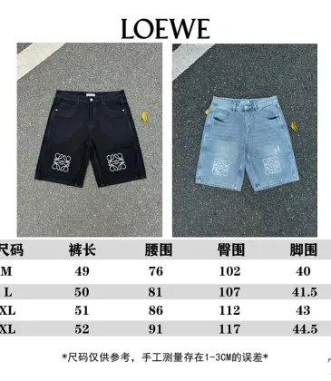 Loewe SS26 Runway Embroidered Logo Print Denim Shorts #B67476
