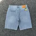 Louis Vuitton SS26 Runway Logo Embroidered Denim Shorts #B67474