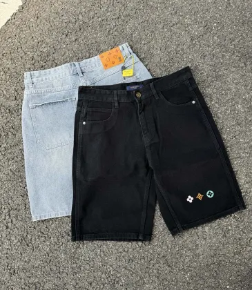 Brand L SS26 Runway Logo Embroidered Denim Shorts #B67474