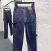 Louis Vuitton Dark Indigo Straight‑Fit Cotton Cargo Denim Pants #B67450