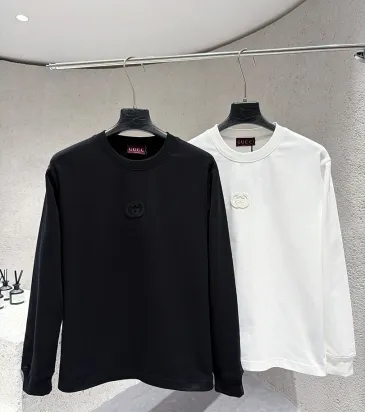 Brand G Patch‑Embroidered Long‑Sleeve T‑Shirt, Black, White #B68004 Brand G Patch‑Embroidered Long‑Sleeve T‑Shirt, Black, White #B68004