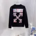 Off-White Cherry Blossom Arrow Sweatshirt Men Floral Graphic Crew Neck Streetwear Pullover #B67226