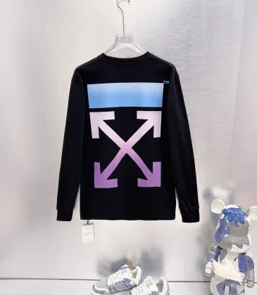 Off-White Gradient Cross Arrow Long Sleeve Tee Men Blue Purple Graphic Crew Neck Streetwear T-Shirt #B67225