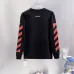 Off-White Horse Oil Painting Long Sleeve Tee Men Arrow Diagonal Stripe Casual Streetwear T-Shirt #B67224