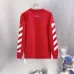 Off-White Horse Oil Painting Long Sleeve Tee Men Arrow Diagonal Stripe Casual Streetwear T-Shirt #B67224