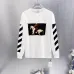 Off-White Horse Oil Painting Long Sleeve Tee Men Arrow Diagonal Stripe Casual Streetwear T-Shirt #B67224