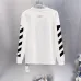 Off-White Horse Oil Painting Long Sleeve Tee Men Arrow Diagonal Stripe Casual Streetwear T-Shirt #B67224