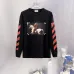 Off-White Horse Oil Painting Long Sleeve Tee Men Arrow Diagonal Stripe Casual Streetwear T-Shirt #B67224