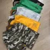 Amiri Logo Cargo Shorts, Green, Yellow, Black, Camo, Gray #B68044