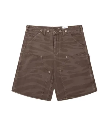 Hellstar Brown Camo Denim Shorts Rugged Utility Meets Street Edge #A54221 Hellstar Brown Camo Denim Shorts Rugged Utility Meets Street Edge #A54221