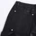 Gallery Dept Black Coated Denim Flare Cargo Trousers With Brand Tags #B67402