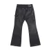 Gallery Dept Black Coated Denim Flare Cargo Trousers With Brand Tags #B67402