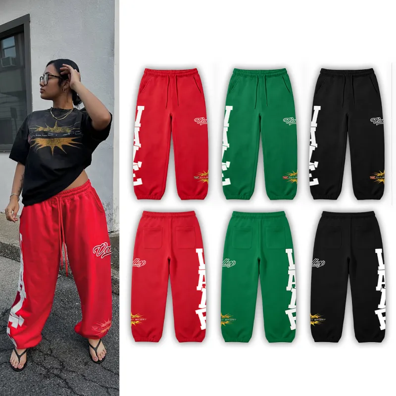 Vale Forever LEGO Sweatpants Vintage Streetwear Loose Cuffed Jogger Pants #A67210