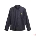 LV Slight‑Stretch Denim Long Sleeve Button‑Up Shirt #B67478