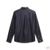 LV Slight‑Stretch Denim Long Sleeve Button‑Up Shirt #B67478