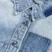 Louis Vuitton Monogram Patchwork Washed Denim Long Sleeve Shirt #B67462