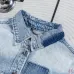 Louis Vuitton Monogram Patchwork Washed Denim Long Sleeve Shirt #B67462