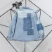 Louis Vuitton Monogram Patchwork Washed Denim Long Sleeve Shirt #B67462