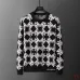AMIRI Men Geometric Floral Jacquard Crew Neck Sweater | Black‑White &amp; Grey‑White #B67971