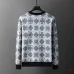 AMIRI Men Geometric Floral Jacquard Crew Neck Sweater | Black‑White &amp; Grey‑White #B67971