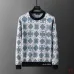 AMIRI Men Geometric Floral Jacquard Crew Neck Sweater | Black‑White &amp; Grey‑White #B67971