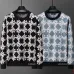 AMIRI Men Geometric Floral Jacquard Crew Neck Sweater | Black‑White &amp; Grey‑White #B67971