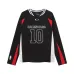 Balenciaga NBA Long Sleeve Jersey 10 Number Logo Print Red White Black #B68613