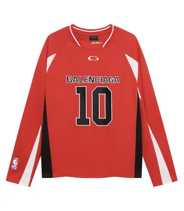 Balenciaga NBA Long Sleeve Jersey 10 Number Logo Print Red White Black #B68613