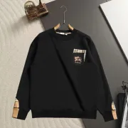 Burberry Knight Logo Embroidery Check Pocket Crew Neck Sweatshirt Unisex Pullover #B67241