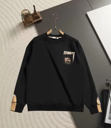 Burberry Knight Logo Embroidery Check Pocket Crew Neck Sweatshirt Unisex Pullover #B67241