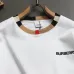 Burberry Check Collar Logo Crew‑Neck Sweatshirt, White, Black #B68070