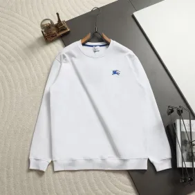 Burberry Knight Logo Crew‑Neck Sweatshirt, White, Black #B68069