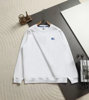 Burberry Knight Logo Crew‑Neck Sweatshirt, White, Black #B68069