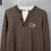 Burberry Men Fake Two Layer Henley Knitted Sweater Knight Embroidery Casual Pullover #B67220