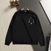 Chrome Hearts Black Embroidered Crew Neck Sweatshirt Premium Quality #B67400