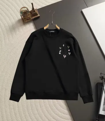 Chrome Hearts Black Embroidered Crew Neck Sweatshirt Premium Quality #B67400