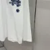 Chrome Hearts Blue Floral Horseshoe Long‑Sleeve Tee, White‑Blue, Black‑Blue #B68062