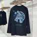 Chrome Hearts Blue Floral Horseshoe Long‑Sleeve Tee, White‑Blue, Black‑Blue #B68062