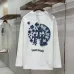 Chrome Hearts Blue Floral Horseshoe Long‑Sleeve Tee, White‑Blue, Black‑Blue #B68062