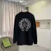 Chrome Hearts Circle Logo Crew Neck Sweatshirt, White &amp; Black #B67859