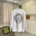 Chrome Hearts Circle Logo Crew Neck Sweatshirt, White &amp; Black #B67859